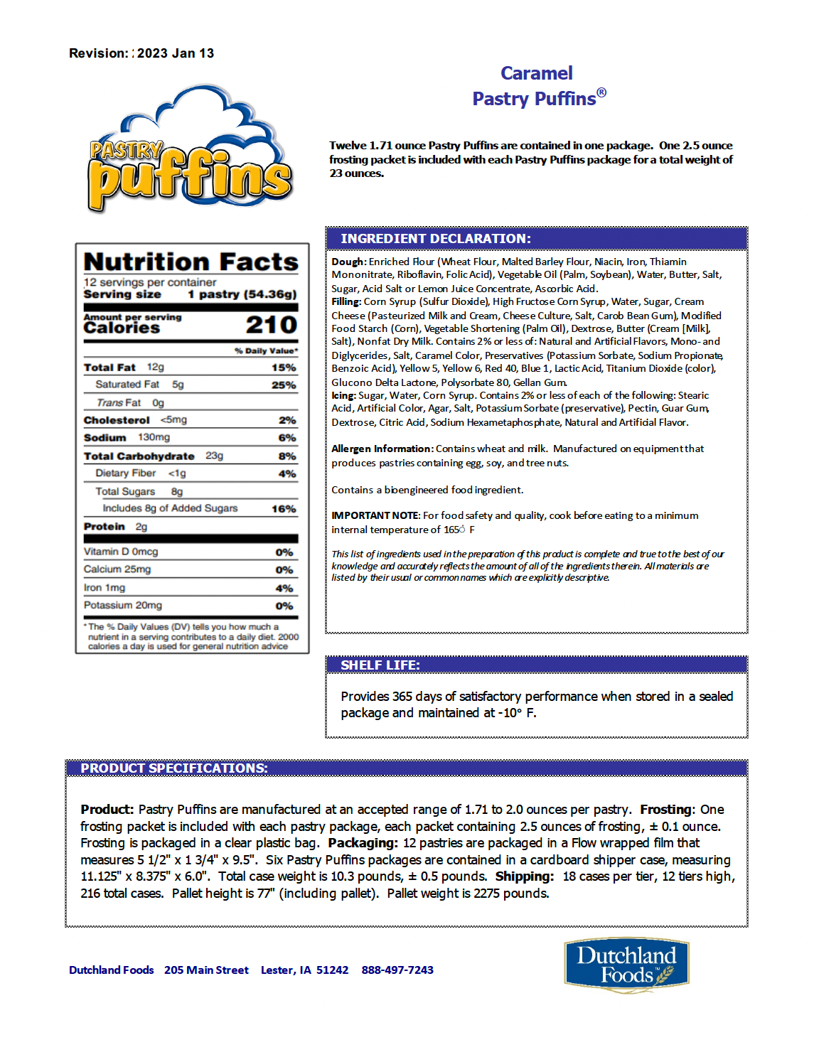 Pastry Puffins: CARAMEL (1 Case)