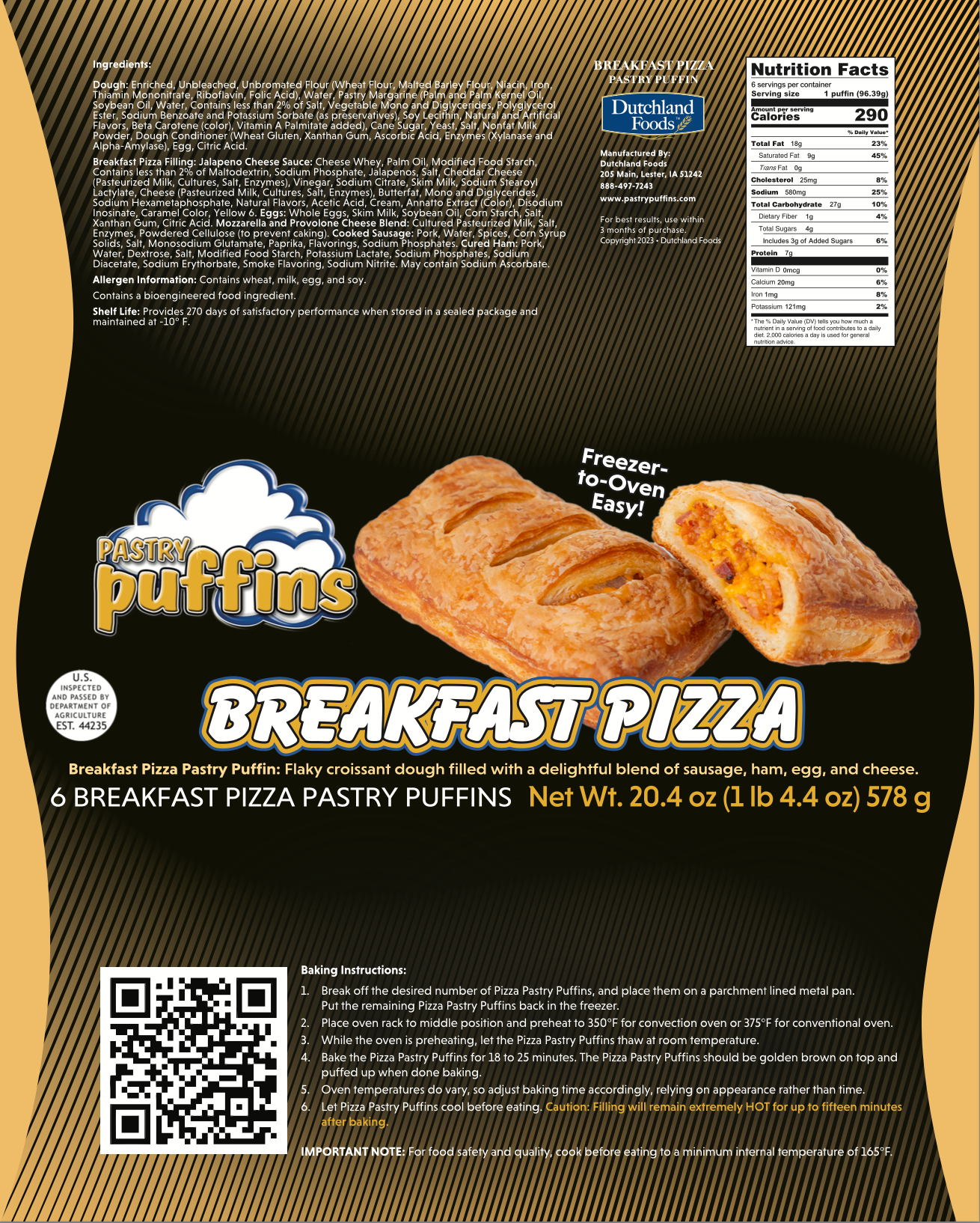 Pastry Puffins Pizza: BREAKFAST (1 Case)