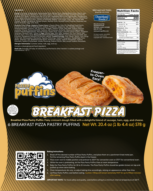 Pastry Puffins Pizza: BREAKFAST (1 Case)