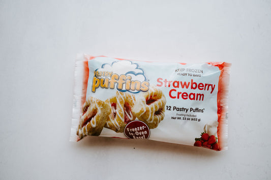 Pastry Puffins: STRAWBERRY CREAM (1 Case)